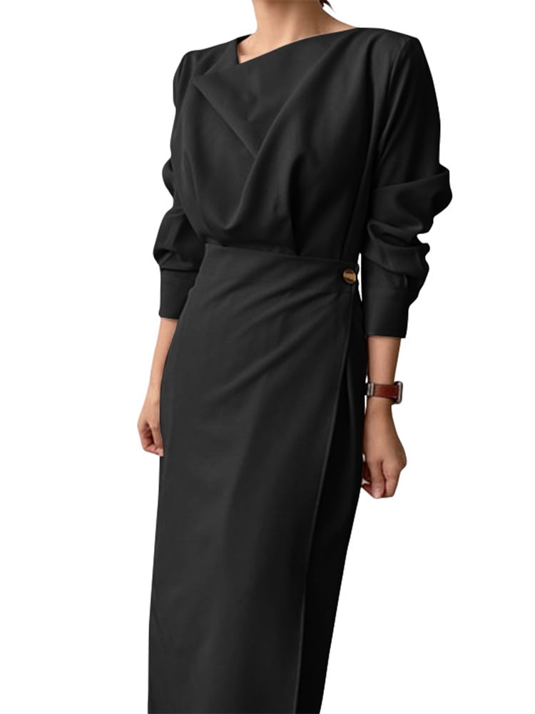straight wrap dress