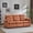 Orange, variant on Ktaxon 86.6" 3 Seater Power Reclining Sofa, Modern Electric Recliner Sofa with Gold Foil Fabric, Adjustable Headrest, USB Charging & Storage Dark Gray