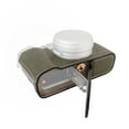 thumbnail image 1 of Graflsoa Buffalo Pattern Synthetic Leather Camera Case with Strap for Fujifilm X100VI - Green, 1 of 6