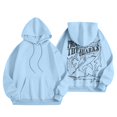 thumbnail image 5 of Fshinging Womens Oversized Sweatshirts Hoodies Letter Shark Print Long Sleeve Drawstring With Pockets Solid Color Pullover Sweaters, 5 of 6