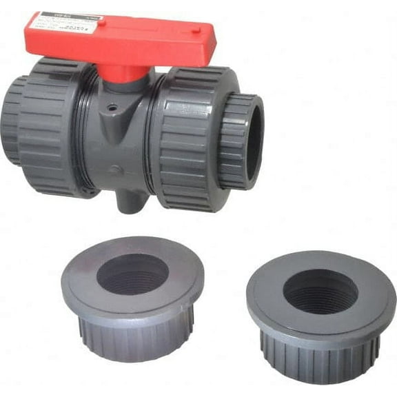 2" Pipe, Full Port, PVC True Union Design Ball Valve