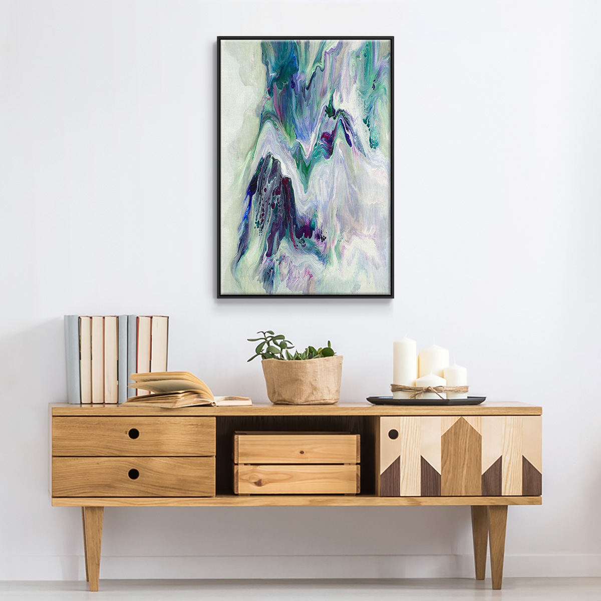 Wild River Framed Premium Gallery Wrapped Canvas - Ready to Hang - 17 x 25 - Black Floating Frame