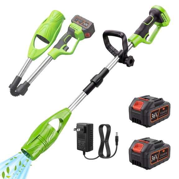 Jionchery Electric Cordless Leaf Blower with 2 x 2.0Ah Batteries - 29,000 RPM, 520 CFM, Variable Speed Handheld Leaf Blower for Patio, Lawn, Yard, Snow Blowing, Dust, Sawdust, Green