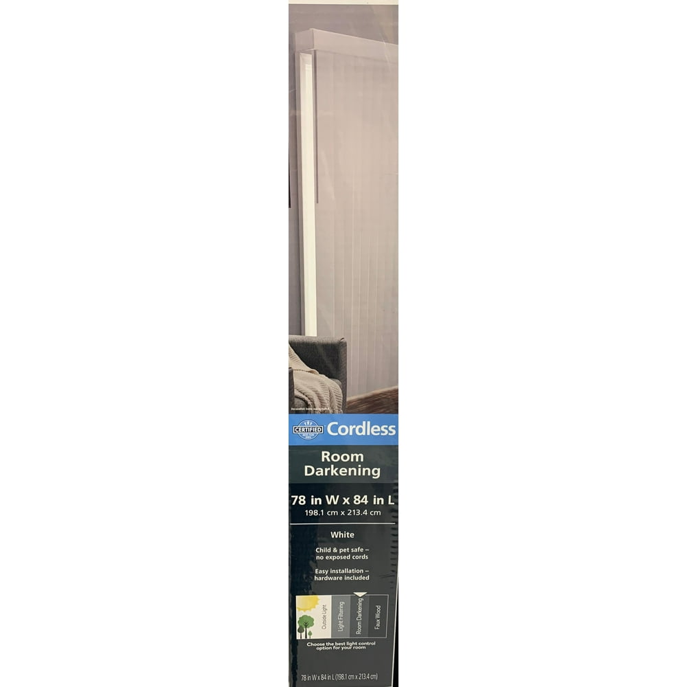 Mainstays Ms Vertical Blind Room Darkening White