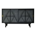thumbnail image 4 of Furniture of America Kanan Art Deco Solid Wood Sliding Door Buffet in Black, 4 of 4