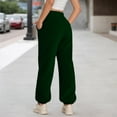 thumbnail image 5 of Rhuody Womens Pants Wide Leg Pants High Waist Trousers Elastic Waistband Wear Fall Winter Athleisure Bottoms Casual Wear Green 2Xl, 5 of 7