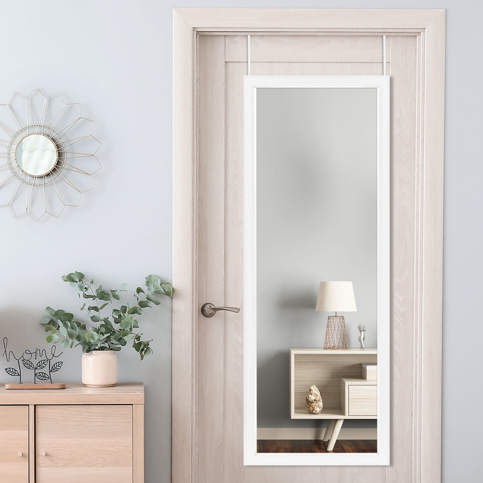NeuType 51"*16" Full Length Over The Door Mirror Hanging Mirror for