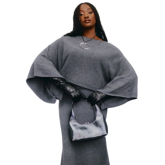 ELOQUII Women's Plus Size Draped Cropped Sweater