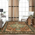 thumbnail image 6 of Findosom 5'x7' Vintage Boho Area Rug, Machine Washable Rugs Non Slip Distressed Indoor Rug,Large Retro Area Rug Floor Carpet for Bedroom Dining Room Entryway Office Decor,Rust, 6 of 9