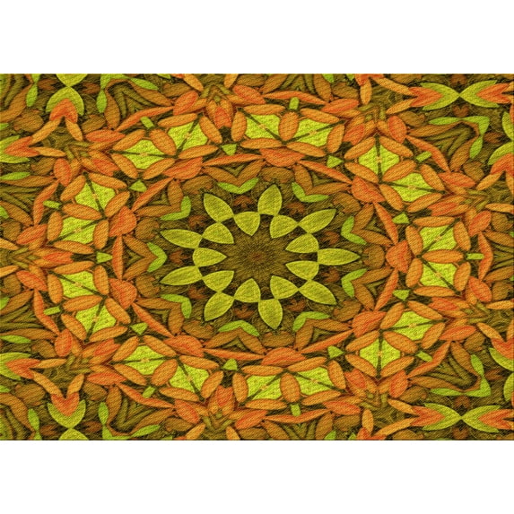Ahgly Company Machine Washable Indoor Rectangle Transitional Mahogany Brown Area Rugs, 2' x 5'