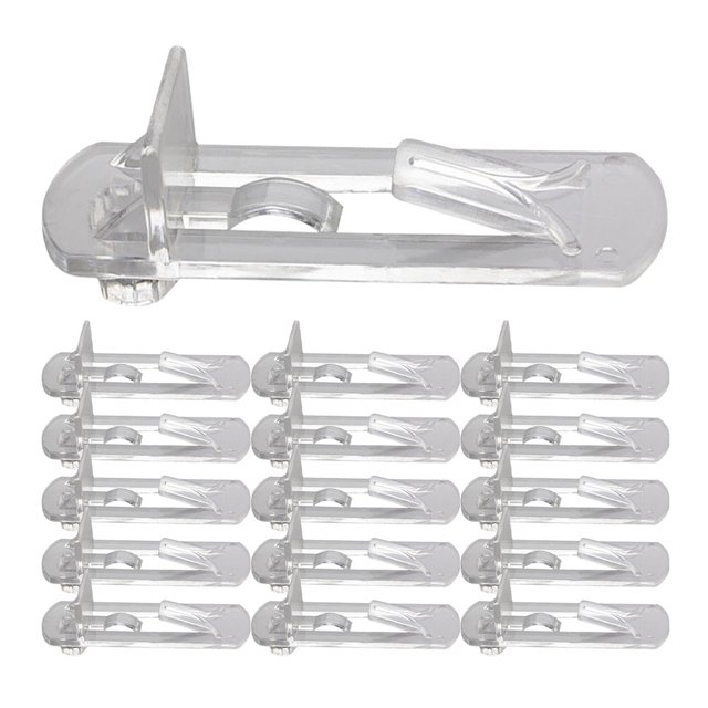 FOLOYORI 30Ud Clips Transparent Para Estantes De Gabinetes Con Soporte Resistente Y Duradero Para Hogar