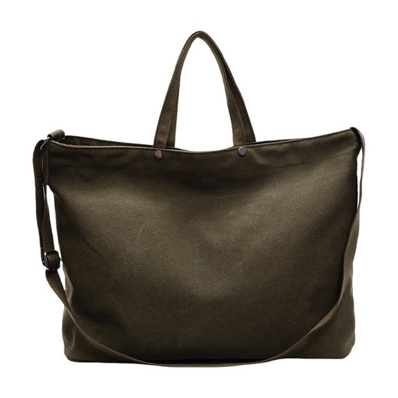 HOARBOEG Large Capacity Canvas Tote Bag for Women - Commuter Work Bag with Zipper Closure, Multi-Use Shoulder Crossbody Handbag for Travel Shopping, Durable Casual Tote Purse with Spacious Interior