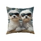 thumbnail image 2 of Flock Cute Animals Print Pillow Cover Decorative Throw Pillowcase for Sofa Living Room Bedroom Decor Accent Cushion Cover Home Decorations, 2 of 6