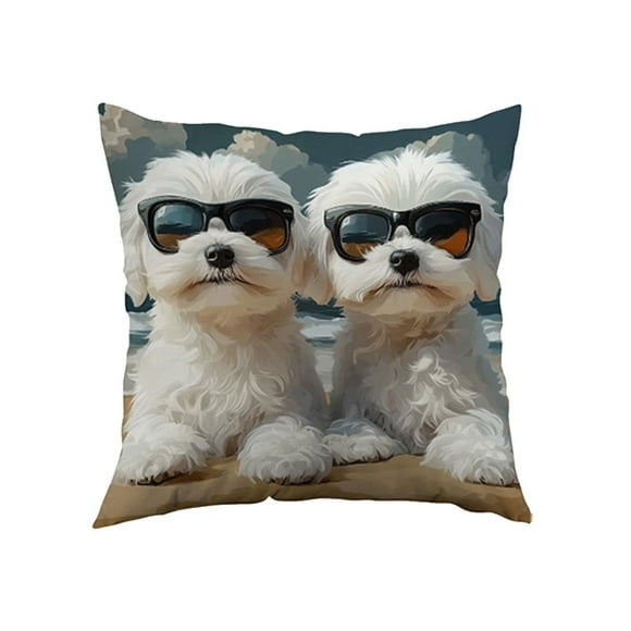 Cute Animals Print Pillow Set - 45x45 Cm Cushion Cover for Sofa Living Room