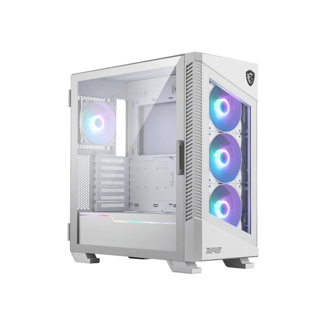 Funda para PC Gaming MSI MPG Velox 100R blanca con vidrio templado