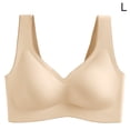 thumbnail image 1 of Sujetador sin costuras Sport Yoga Running Hacer subir Vest Underwire Soft Sleep Ropa interior de mujer, Beige, L tholdsy  AP001300-06B, 1 of 7