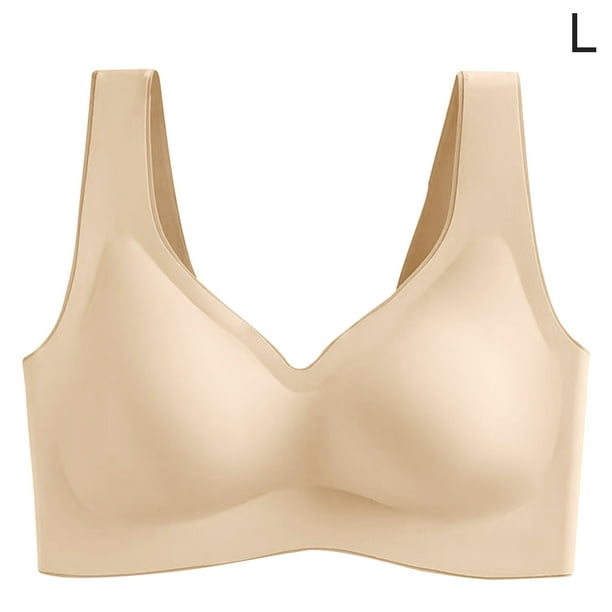 Sujetador sin costuras Sport Yoga Running Hacer subir Vest Underwire Soft Sleep Ropa interior de mujer, Beige, L Advancent AP001300-06B