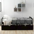 thumbnail image 6 of Twin size platform bed, with two drawers, gray, 6 of 13