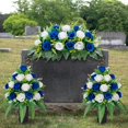 thumbnail image 2 of Cemetery Headstone Flower Saddle - Artificial Cemetery Flowers Rose, Grave Decoration，Non-Bleed Colors,, 2 of 9