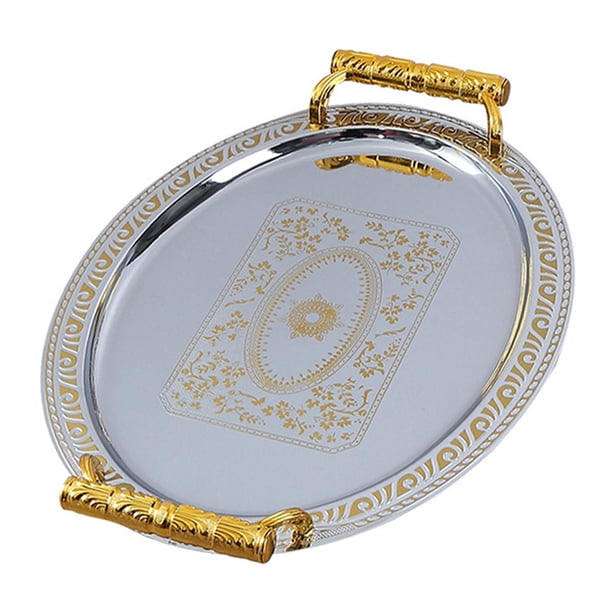Bandeja de comida ovalada, decorativa, para servir, para cenas, hogar y restaurante. 32cmx24cm