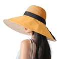 thumbnail image 3 of Kcolen Sun Hat for Women With Strap Stylish Wide Brim Sun Hat for Women with Adjustable Chin Strap and Decorative Bow for Outdoor Travel, 3 of 5