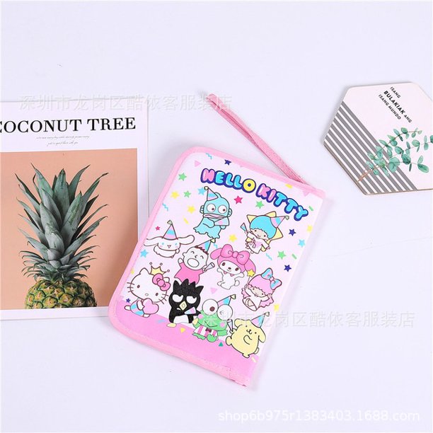 EASTHILL Sanrios Kawaii Anime My Melody Kuromi Kitty Cinnamoroll De Dibujos Animados Multifuncional Certificado Bolsa De Almacenamiento Portátil Pasaporte huangjie unisex