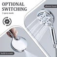 thumbnail image 6 of Filtered Handheld Shower Head, 9 Mode, High Pressure , 59" Hose, Adjustable Bracket And Shower Arm, Chrome Finish, 6 of 9