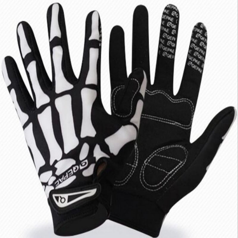 Cycling MTB XC Bike motocycle Full Finger Glove Ghost hand Sports Gloves 4 Sizes 