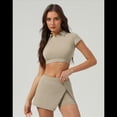 thumbnail image 4 of Vestidos de Tenis de 2 Piezas para Mujer, Vestido Deportivo de Corta con Pantalones Cortos. Albaricoque M, 4 of 8