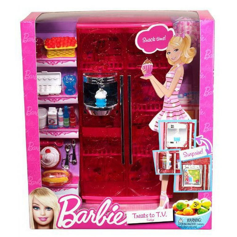 Barbie Treats To TV Refrigerator Barbie Furniture Set