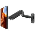 thumbnail image 1 of ErgoFocus Monitor Wall Mount Fits 17-32 Inch Flat/Curved Computer Screens, Single Monitor Wall Arm Holds up to 19.8lbs, Height Adjustable Gas Spring Wall Monitor Stand Tilt, VESA Mount 75x75/100x100, 1 of 5