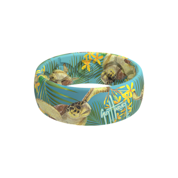 Groove Life Guy Harvey Tropical Turtle Silicone Ring, Size 414