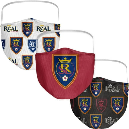 Adult Fanatics Branded Real Salt Lake All Over Logo Face Covering 3-Pack