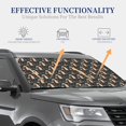 thumbnail image 3 of Kdxio Cute Alpaca Print 2-Piece Sun Shade Front Windshield - Foldable Car Front Window Sunshades for Most Sedans SUV Truck, 3 of 6