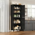 thumbnail image 6 of Accreate 71 Inch Tall Storage Cabinet, Kitchen Pantry 5 Tier Bathroom Cabinet with 4 Doors Adjustable Shelves for Kitchen, Dining Room, Bathroom, 6 of 9