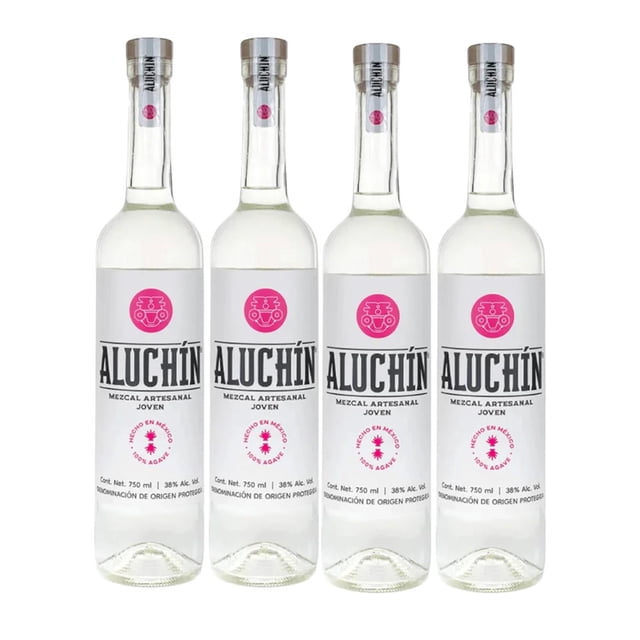 Pack de 4 Mezcal Aluchín Espadín 750 ml
