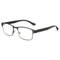 thumbnail image 2 of M+ Men's Ash +3.00 Rectangle Reading Glasses with Case, Black Matte, 2 of 6