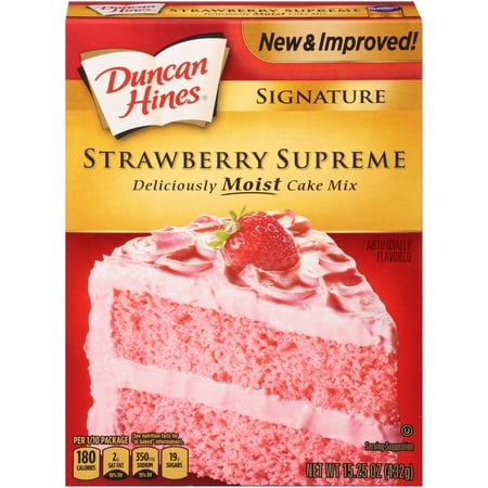 Duncan Hines Pinnacle Signature Strawberry Supreme Cake 15.25oz (PACK OF