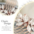 thumbnail image 4 of Rhinestone Hair Comb Bridal Hair Pieces Crystal Brides Headpiece Hair Jewelry Glitter Wedding Hair Accessories for Women and Girls(3-Rose Gold), 4 of 4
