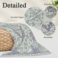thumbnail image 2 of Green Purple Boho Pillow Covers, Linen Long Throw Pillow Case, Vintage Abstract Art Floral Ethnic Tribe Holiday Pillow Protector Decorative Cushion Cover for Living Room/Bedroom 20" x 36", 2 of 8