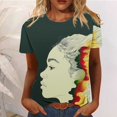 thumbnail image 2 of Yhmxh T-shirts pour Femmes Imprimés Fête de l'Indépendance Manches Courtes Col Rond Hauts d'Été pour Femmes T-shirts d'Été sous-Vêtements T-shirts pour Femmes, 2 of 5