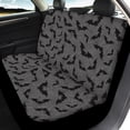 thumbnail image 4 of FOR U DESIGNS Bat Spider Web Black Print Car Seat Cover Full Set of 4 Elastic Front and Split Bench Rear Comfortable Automotive Accessories Fits Most Auto SUVs Trucks Vans, 4 of 7