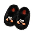 thumbnail image 3 of Pantuflas de monstruo cálidas e informales, bonitas, para el hogar, para dormitorio, interior y exterior Negro, 3 of 9