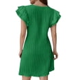 thumbnail image 6 of zbxnLI Women's Mini Dress Ruffle Short Sleeve Dresses Summer Lightweight Casual Vacation Sundress for Women, 6 of 7