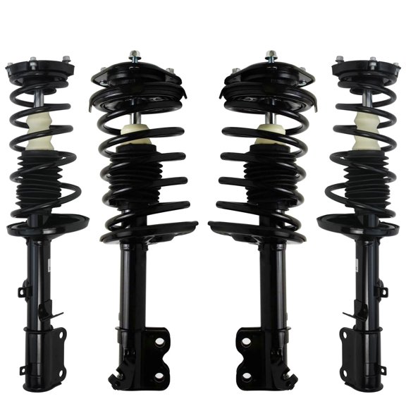 Detroit Axle - 4pc Struts for 1993-2002 Toyota Corolla 1998-2002 Chevy Prizm 1993-1997 Geo Prizm, 4 Front Rear Struts with Coil Spring Assembly Replacement