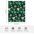 thumbnail image 3 of St. Patrick''s Day Throw Blanket, Ireland Clovers Blanket, Super Soft Warm Shamrock Throw Blanket for Couch Sofa Chair Office Bedding Fuzzy Blanket Gifts 40"x50", 3 of 6