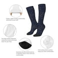thumbnail image 3 of Naloa Navy Dark Blue Thigh High Socks Extra Long Stretchy Sock Women Over Knee High Opaque Stocking Daily Wear, 3 of 6