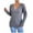01 Gray, variant on Weiqiqre Women Sweaters Lace Bow Back Long Sleeve V Neck Pullover Casual Jumper Tops