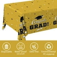 thumbnail image 2 of Graduation Tablecloths Graduation Party Table Decorations Waterproof Plastic Rectangular Disposable Table Cover for Congrats Grad Party Supplies 3PCS 54x108 Inch, Gold, 2 of 11