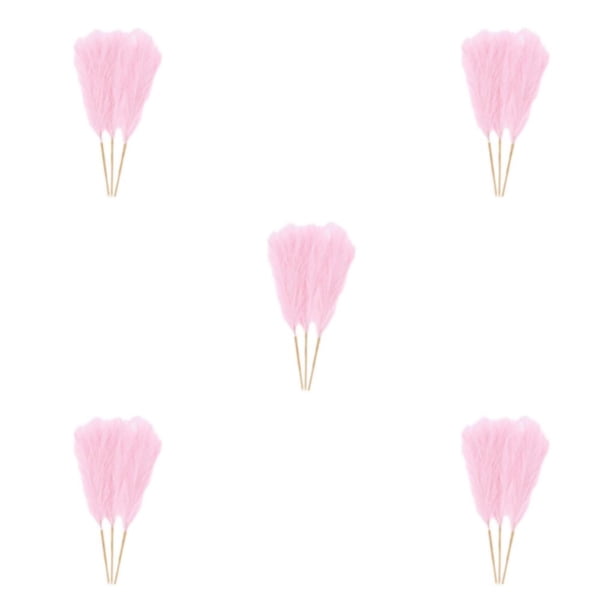 Naiovety Caña de pampa artificial de decoración bohemia de moda de 3 piezas para un mantenimiento elegante y fácil, suave y duradera, rosa Type2 NO2